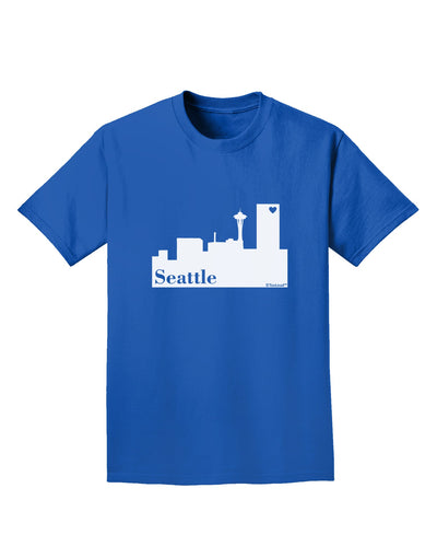 Seattle Skyline with Space Needle Adult Dark T-Shirt by TooLoud-Mens T-Shirt-TooLoud-Royal-Blue-Small-Davson Sales