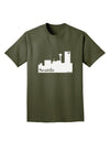 Seattle Skyline with Space Needle Adult Dark T-Shirt by TooLoud-Mens T-Shirt-TooLoud-Military-Green-Small-Davson Sales