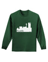 Seattle Skyline with Space Needle Adult Long Sleeve Dark T-Shirt by TooLoud-TooLoud-Dark-Green-Small-Davson Sales