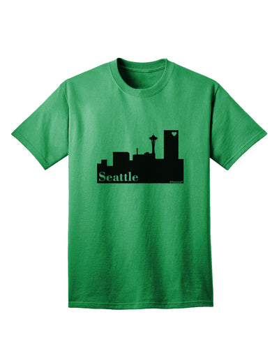 Seattle Skyline with Space Needle Adult T-Shirt - A Captivating Addition to Your Wardrobe by TooLoud-Mens T-shirts-TooLoud-Kelly-Green-Small-Davson Sales