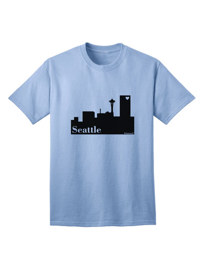 Seattle Skyline with Space Needle Adult T-Shirt - A Captivating Addition to Your Wardrobe by TooLoud-Mens T-shirts-TooLoud-Light-Blue-Small-Davson Sales