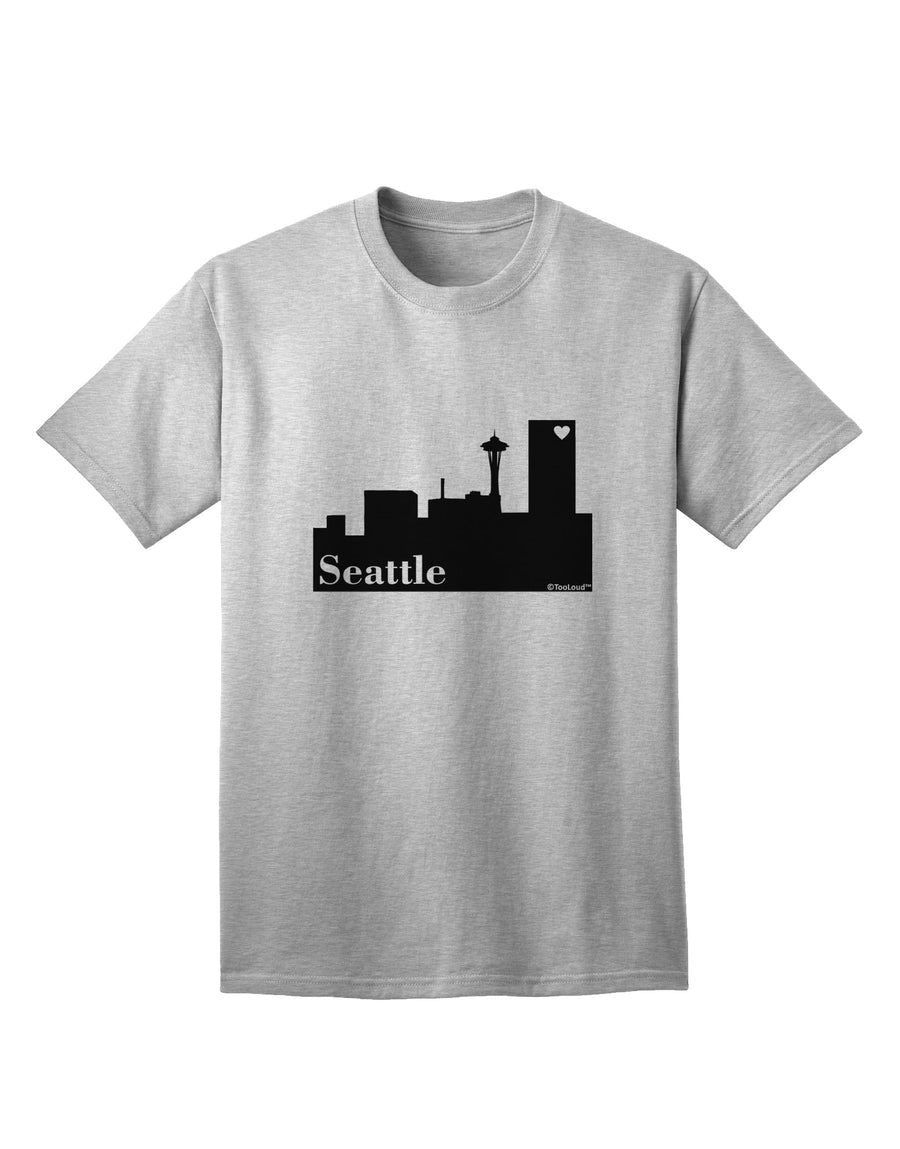 Seattle Skyline with Space Needle Adult T-Shirt - A Captivating Addition to Your Wardrobe by TooLoud-Mens T-shirts-TooLoud-White-Small-Davson Sales