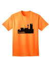 Seattle Skyline with Space Needle Adult T-Shirt - A Captivating Addition to Your Wardrobe by TooLoud-Mens T-shirts-TooLoud-Neon-Orange-Small-Davson Sales