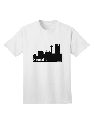 Seattle Skyline with Space Needle Adult T-Shirt - A Captivating Addition to Your Wardrobe by TooLoud-Mens T-shirts-TooLoud-White-Small-Davson Sales