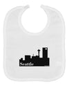 Seattle Skyline with Space Needle Baby Bib by TooLoud