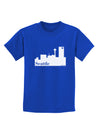 Seattle Skyline with Space Needle Childrens Dark T-Shirt by TooLoud-Childrens T-Shirt-TooLoud-Royal-Blue-X-Small-Davson Sales