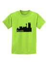 Seattle Skyline with Space Needle Childrens T-Shirt by TooLoud-Childrens T-Shirt-TooLoud-Lime-Green-X-Small-Davson Sales