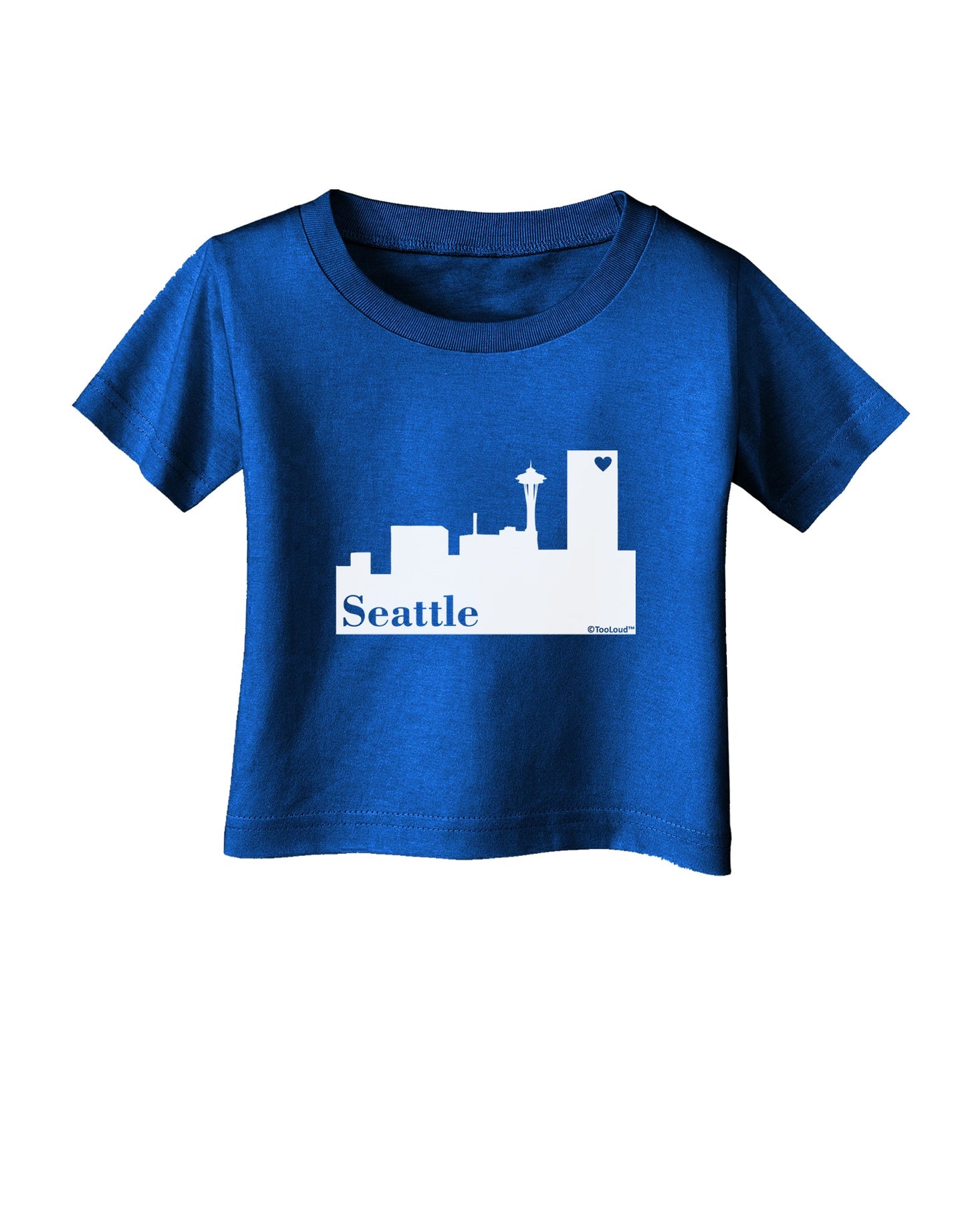 Seattle Skyline with Space Needle Infant T-Shirt Dark by TooLoud-Infant T-Shirt-TooLoud-Royal-Blue-06-Months-Davson Sales