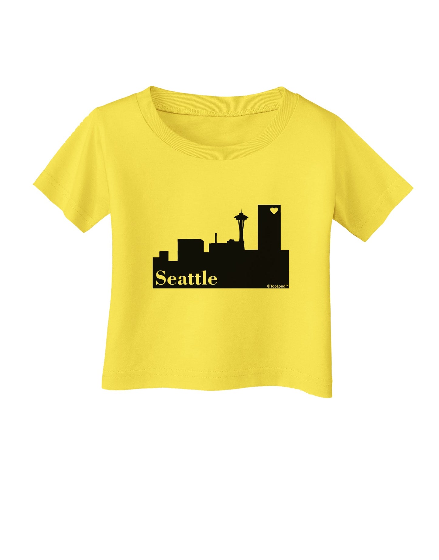 Seattle Skyline with Space Needle Infant T-Shirt by TooLoud-Infant T-Shirt-TooLoud-Yellow-06-Months-Davson Sales