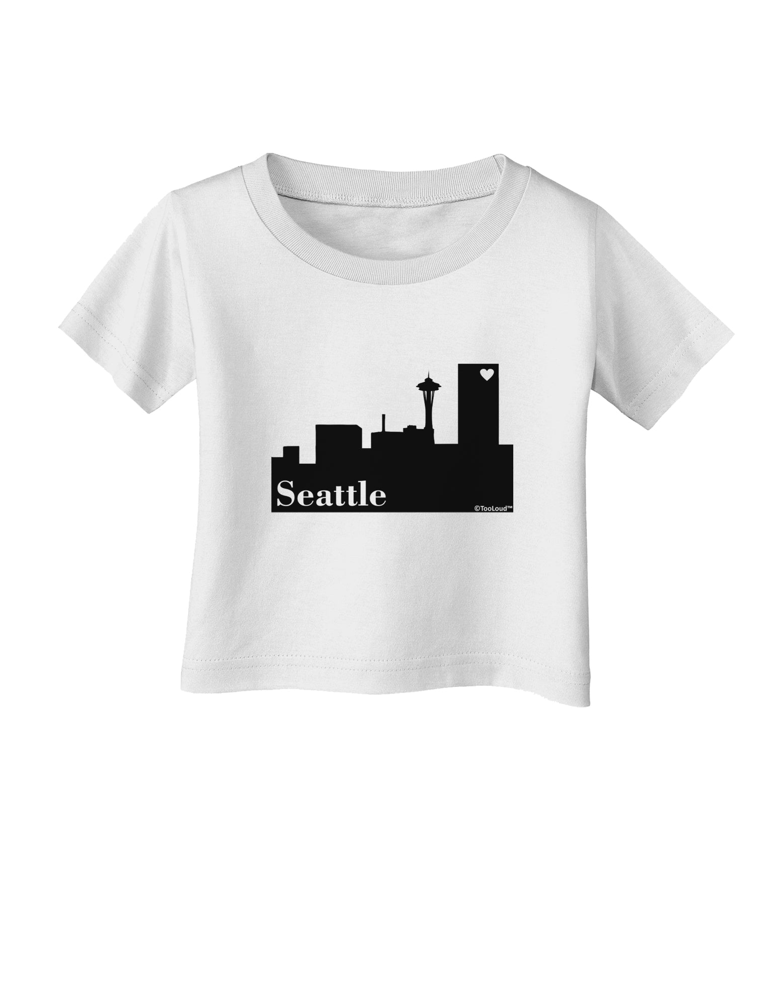 Seattle Skyline with Space Needle Infant T-Shirt by TooLoud-Infant T-Shirt-TooLoud-White-06-Months-Davson Sales