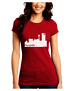 Seattle Skyline with Space Needle Juniors Crew Dark T-Shirt by TooLoud-T-Shirts Juniors Tops-TooLoud-Red-Juniors Fitted Small-Davson Sales