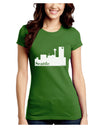 Seattle Skyline with Space Needle Juniors Crew Dark T-Shirt by TooLoud-T-Shirts Juniors Tops-TooLoud-Kiwi-Green-Juniors Fitted X-Small-Davson Sales