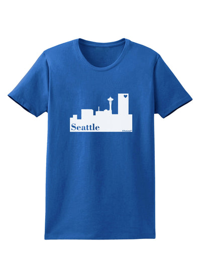 Seattle Skyline with Space Needle Womens Dark T-Shirt by TooLoud-TooLoud-Royal-Blue-X-Small-Davson Sales