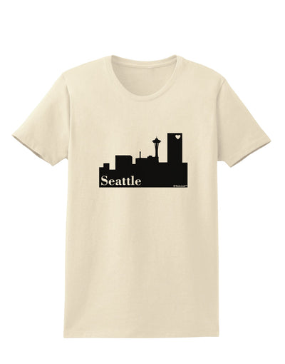 Seattle Skyline with Space Needle Womens T-Shirt by TooLoud-Womens T-Shirt-TooLoud-Natural-X-Small-Davson Sales