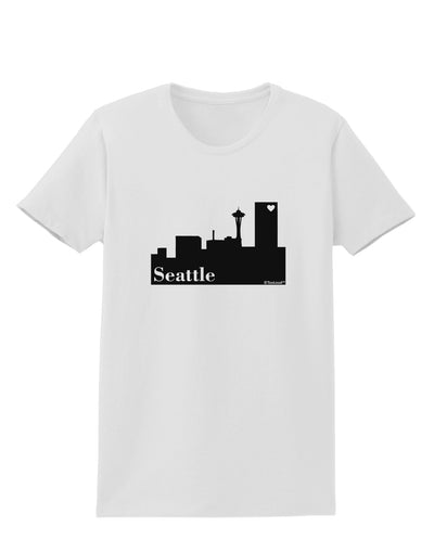 Seattle Skyline with Space Needle Womens T-Shirt by TooLoud-Womens T-Shirt-TooLoud-White-X-Small-Davson Sales