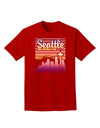 Seattle Washington Sunset Adult Dark T-Shirt-Mens T-Shirt-TooLoud-Red-Small-Davson Sales