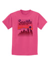 Seattle Washington Sunset Childrens T-Shirt-Childrens T-Shirt-TooLoud-Sangria-X-Small-Davson Sales