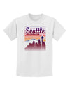 Seattle Washington Sunset Childrens T-Shirt-Childrens T-Shirt-TooLoud-White-X-Small-Davson Sales