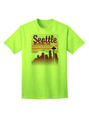 Seattle Washington Sunset - Premium Adult T-Shirt Collection-Mens T-shirts-TooLoud-Neon-Green-Small-Davson Sales