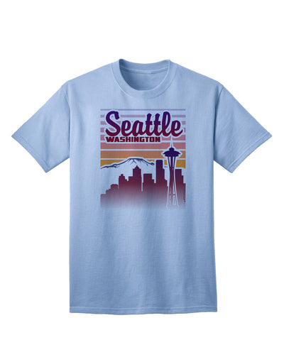 Seattle Washington Sunset - Premium Adult T-Shirt Collection-Mens T-shirts-TooLoud-Light-Blue-Small-Davson Sales