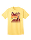 Seattle Washington Sunset - Premium Adult T-Shirt Collection-Mens T-shirts-TooLoud-Yellow-Small-Davson Sales