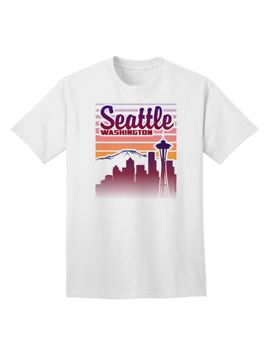Seattle Washington Sunset - Premium Adult T-Shirt Collection-Mens T-shirts-TooLoud-White-Small-Davson Sales