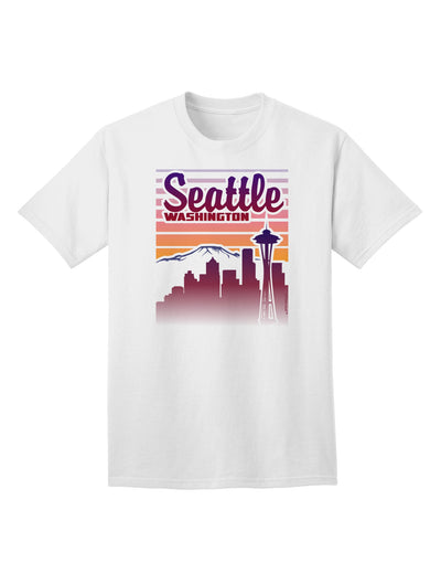 Seattle Washington Sunset - Premium Adult T-Shirt Collection-Mens T-shirts-TooLoud-White-Small-Davson Sales