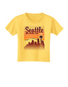 Seattle Washington Sunset Toddler T-Shirt-Toddler T-Shirt-TooLoud-Yellow-2T-Davson Sales