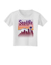 Seattle Washington Sunset Toddler T-Shirt-Toddler T-Shirt-TooLoud-White-2T-Davson Sales