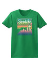 Seattle Washington Sunset Womens Dark T-Shirt-TooLoud-Kelly-Green-X-Small-Davson Sales