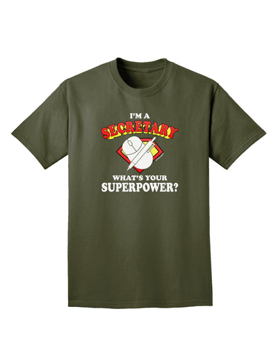 Secretary - Superpower Adult Dark T-Shirt-Mens T-Shirt-TooLoud-Military-Green-Small-Davson Sales