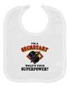 Secretary - Superpower Baby Bib