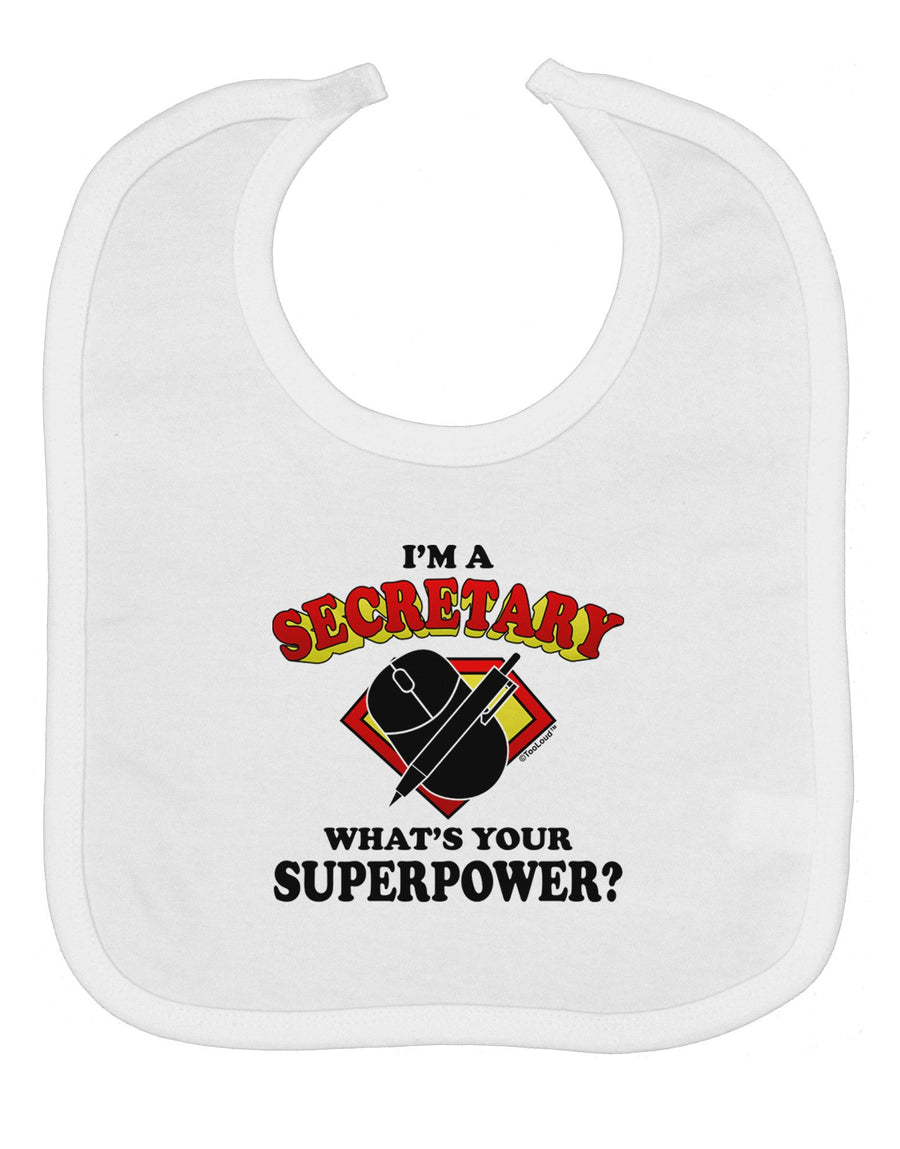 Secretary - Superpower Baby Bib