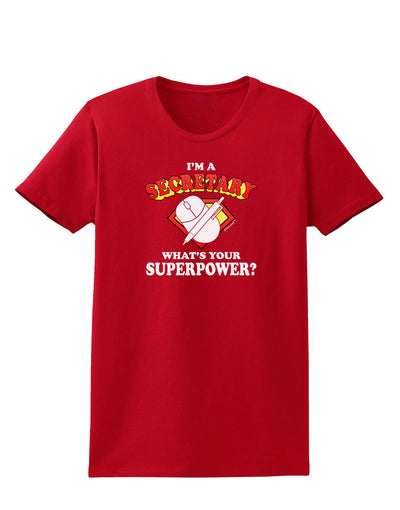 Secretary - Superpower Womens Dark T-Shirt-TooLoud-Red-X-Small-Davson Sales