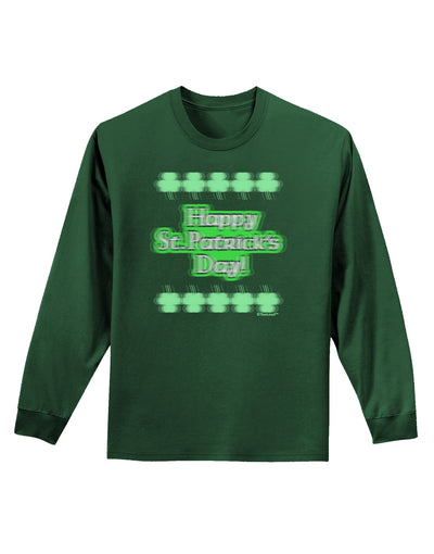 Seeing Double St. Patrick's Day Adult Long Sleeve Dark T-Shirt-TooLoud-Dark-Green-Small-Davson Sales