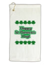 Seeing Double St. Patrick's Day Micro Terry Gromet Golf Towel 16 x 25 inch-Golf Towel-TooLoud-White-Davson Sales