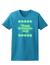 Seeing Double St. Patrick's Day Womens Dark T-Shirt-TooLoud-Turquoise-X-Small-Davson Sales