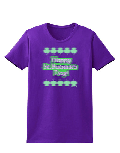 Seeing Double St. Patrick's Day Womens Dark T-Shirt-TooLoud-Purple-X-Small-Davson Sales