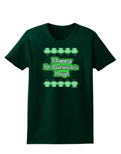 Seeing Double St. Patrick's Day Womens Dark T-Shirt-TooLoud-Forest-Green-Small-Davson Sales