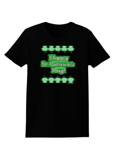 Seeing Double St. Patrick's Day Womens Dark T-Shirt-TooLoud-Black-X-Small-Davson Sales