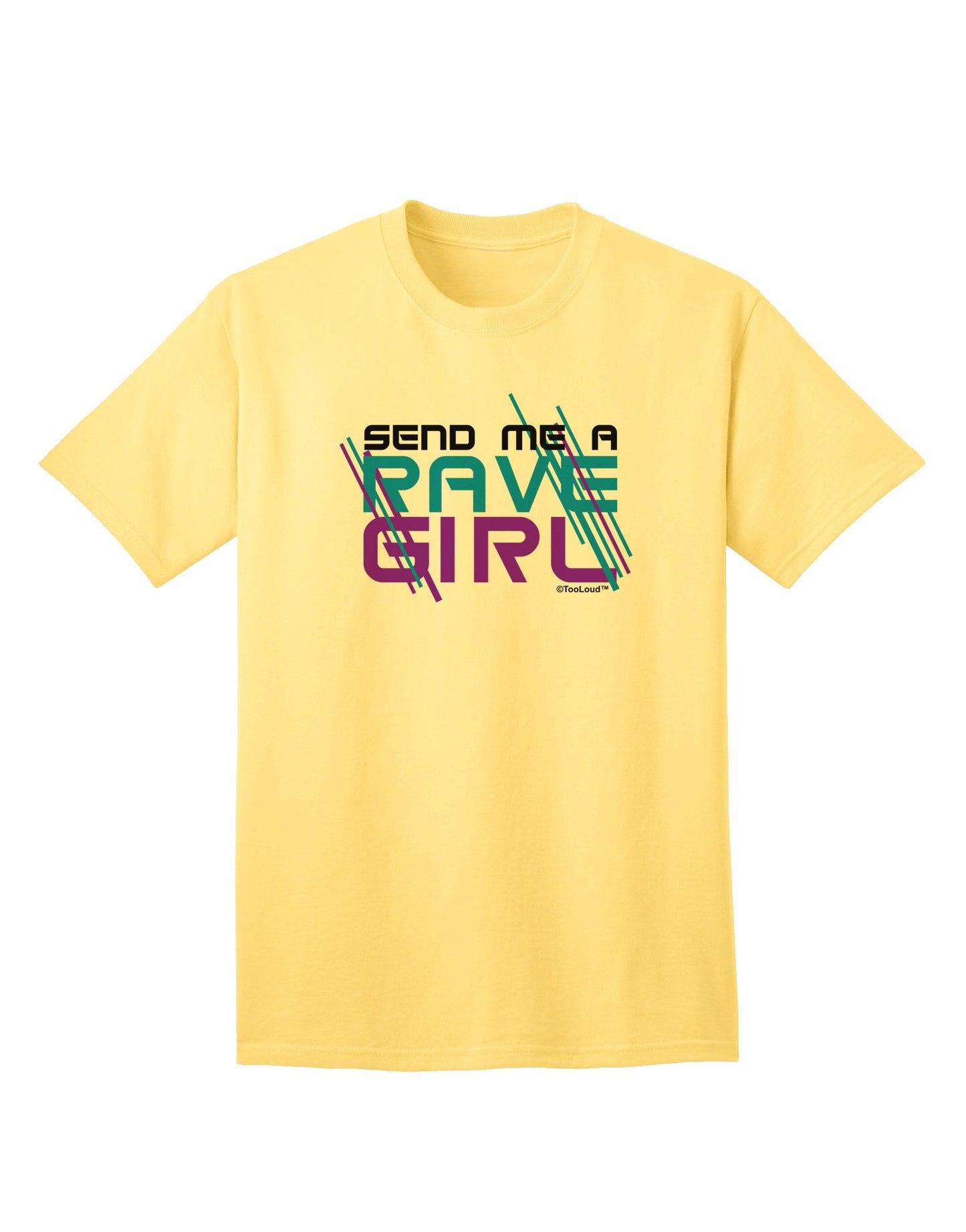 Send Me A Rave Girl Adult T-Shirt-Mens T-Shirt-TooLoud-Yellow-Small-Davson Sales