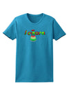 Senora Poncho Womens Dark T-Shirt-TooLoud-Turquoise-X-Small-Davson Sales