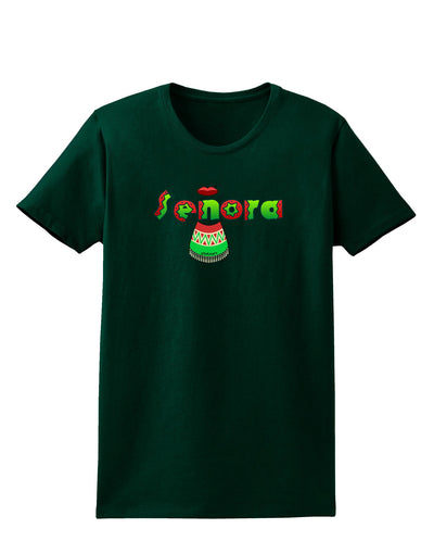 Senora Poncho Womens Dark T-Shirt-TooLoud-Forest-Green-Small-Davson Sales