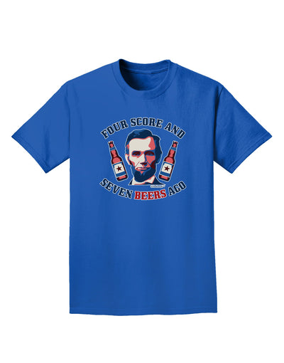 Seven Beers Ago - Lincoln Adult Dark T-Shirt-Mens T-Shirt-TooLoud-Royal-Blue-Small-Davson Sales