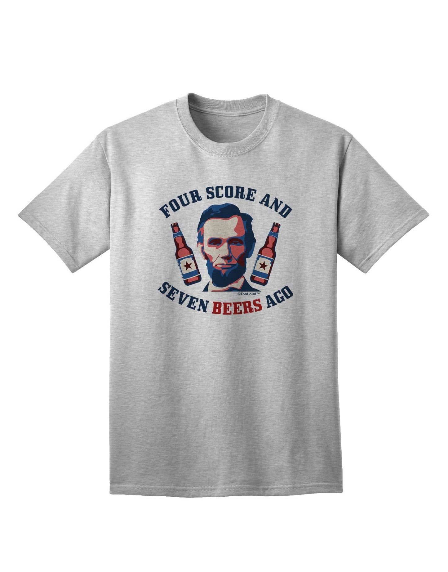 Seven Beers Ago - Premium Lincoln Adult T-Shirt Collection-Mens T-shirts-TooLoud-AshGray-Small-Davson Sales