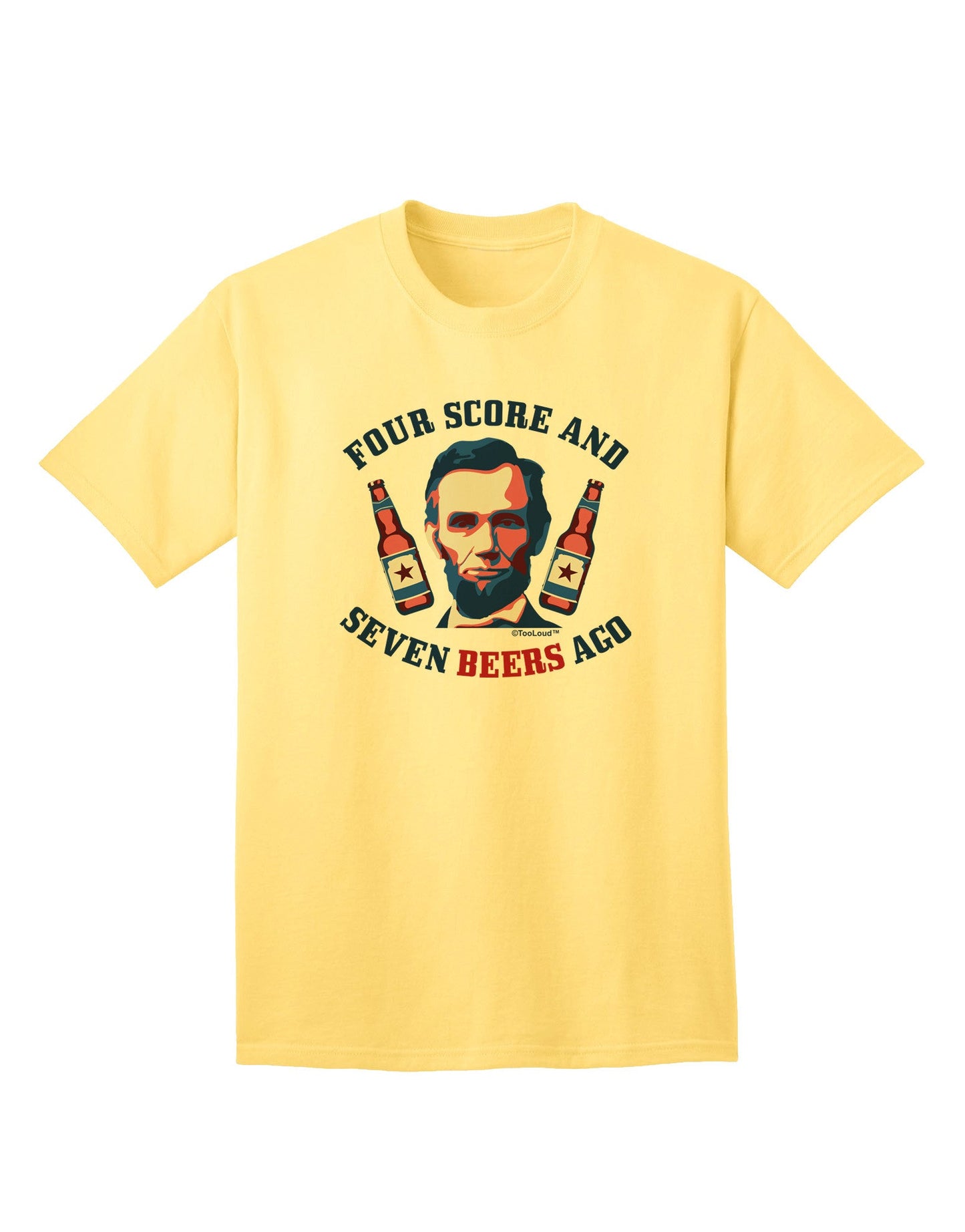 Seven Beers Ago - Premium Lincoln Adult T-Shirt Collection-Mens T-shirts-TooLoud-Yellow-Small-Davson Sales