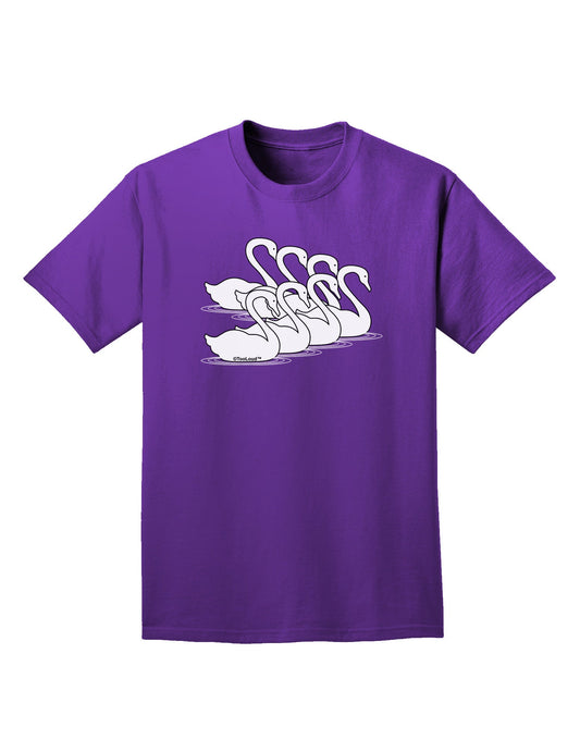 Seven Swans A Swimming Adult Dark T-Shirt-Mens T-Shirt-TooLoud-Purple-Small-Davson Sales