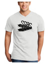 Seven Swans A Swimming Adult V-Neck T-shirt-Mens V-Neck T-Shirt-TooLoud-White-Small-Davson Sales