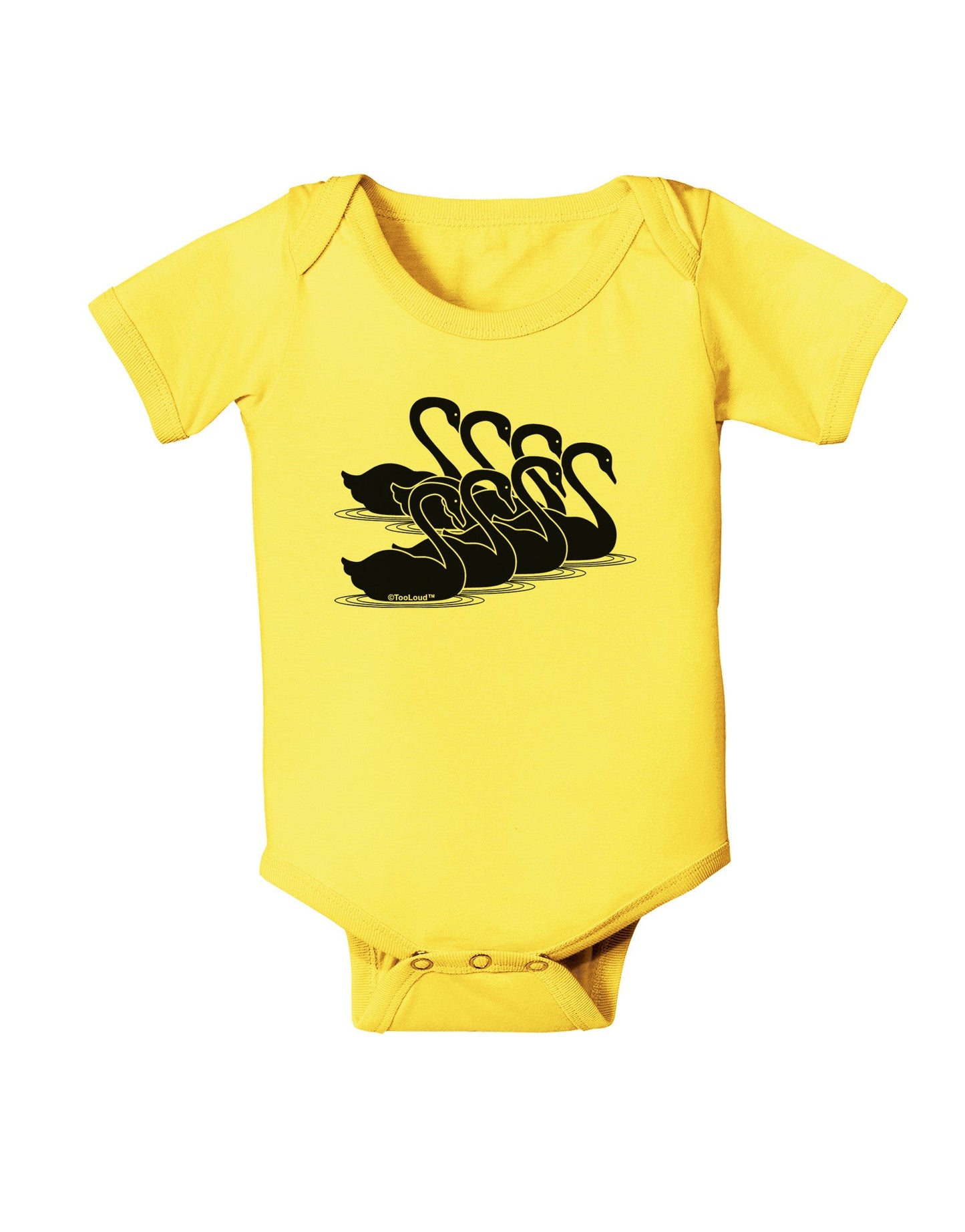 Seven Swans A Swimming Baby Romper Bodysuit-Baby Romper-TooLoud-Yellow-06-Months-Davson Sales