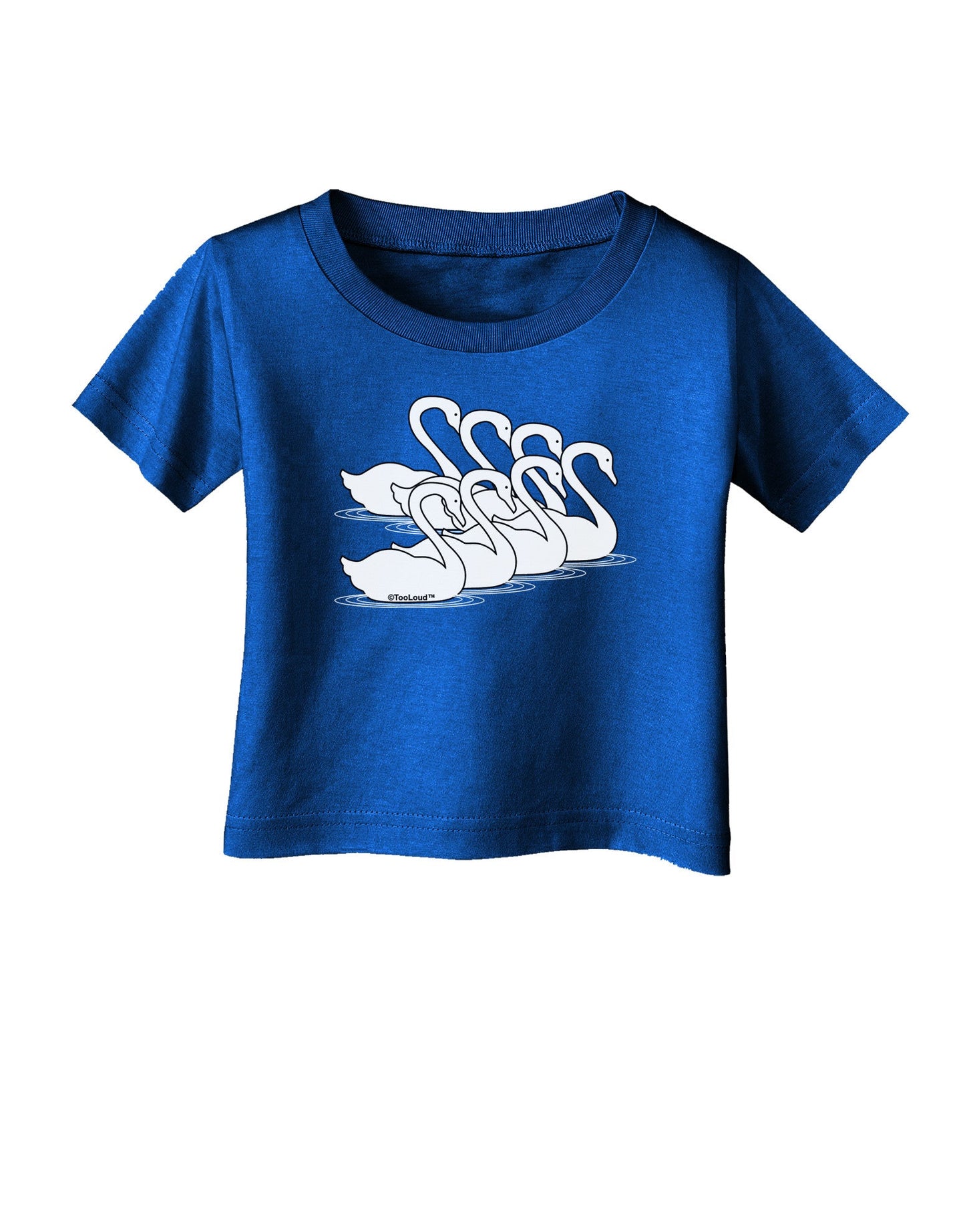 Seven Swans A Swimming Infant T-Shirt Dark-Infant T-Shirt-TooLoud-Royal-Blue-06-Months-Davson Sales